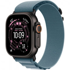 Apple Watch Ultra 3 (2025), 49 мм, корпус из титана цвета «Black», ремешок Alpine Loop цвета «Light Blue», голубой