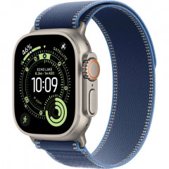 Apple Watch Ultra 3 (2025), 49 мм, корпус из титана цвета «Natural», ремешок Trail Loop цвета «Blue/Bright Blue», синий