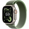 Apple Watch Ultra 3 (2025), 49 мм, корпус из титана цвета «Natural», ремешок Trail Loop цвета «Green/Neon», зелёный