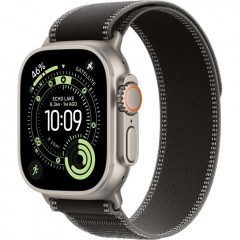 Apple Watch Ultra 3 (2025), 49 мм, корпус из титана цвета «Natural», ремешок Trail Loop цвета «Black/Charcoal», чёрный
