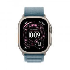 Apple Watch Ultra 3 (2025), 49 мм, корпус из титана цвета «Natural», ремешок Alpine Loop цвета «Light Blue», голубой