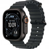 Apple Watch Ultra 3 (2025), 49 мм, корпус из титана цвета «Black», ремешок Ocean Band цвета «Black», чёрный
